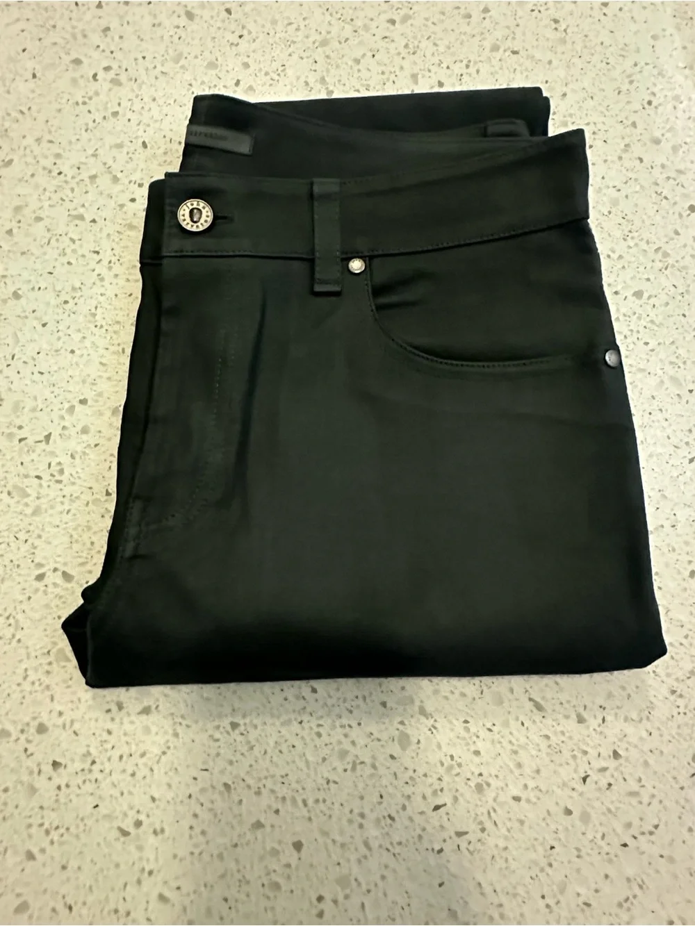 John Varvatos Black Slim Straight Pants
